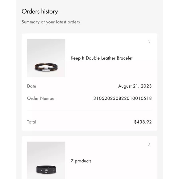 Louis Vuitton Men’s Keep It Double Leather Bracelet Size 19 Brown - Picture 5 of 5